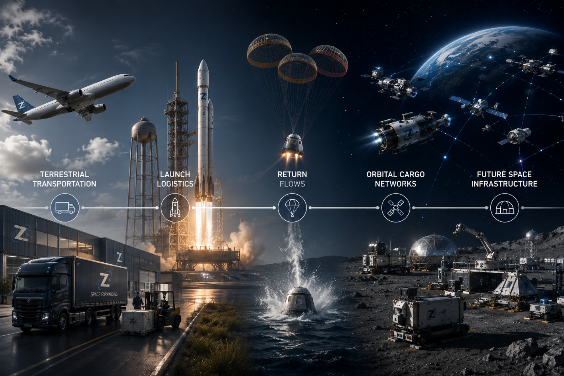 Launch campaign operations and space forwarding coordination