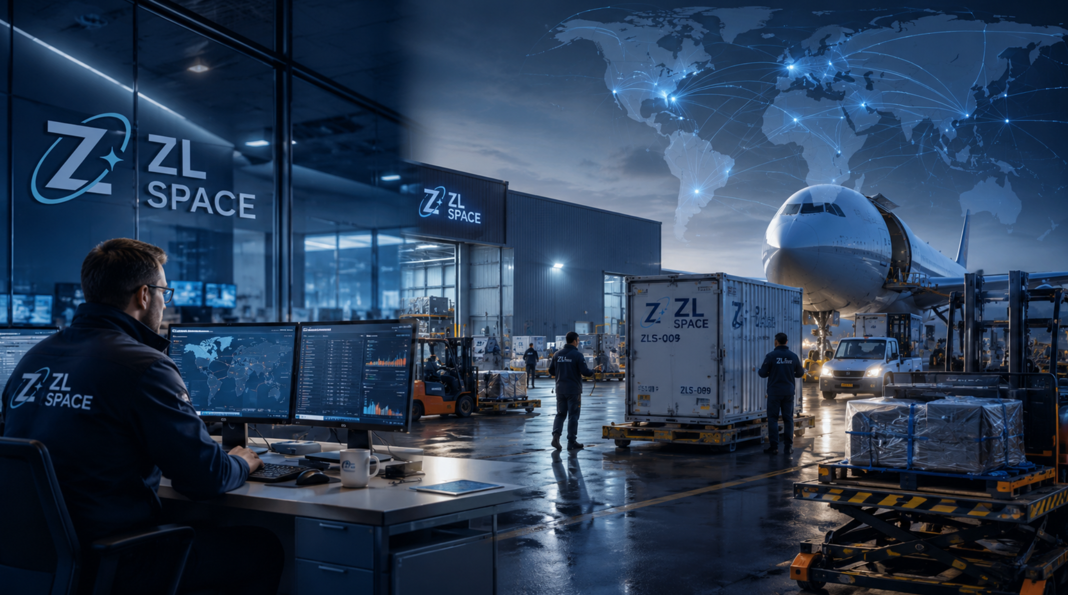 Space freight forwarding and international cargo coordination